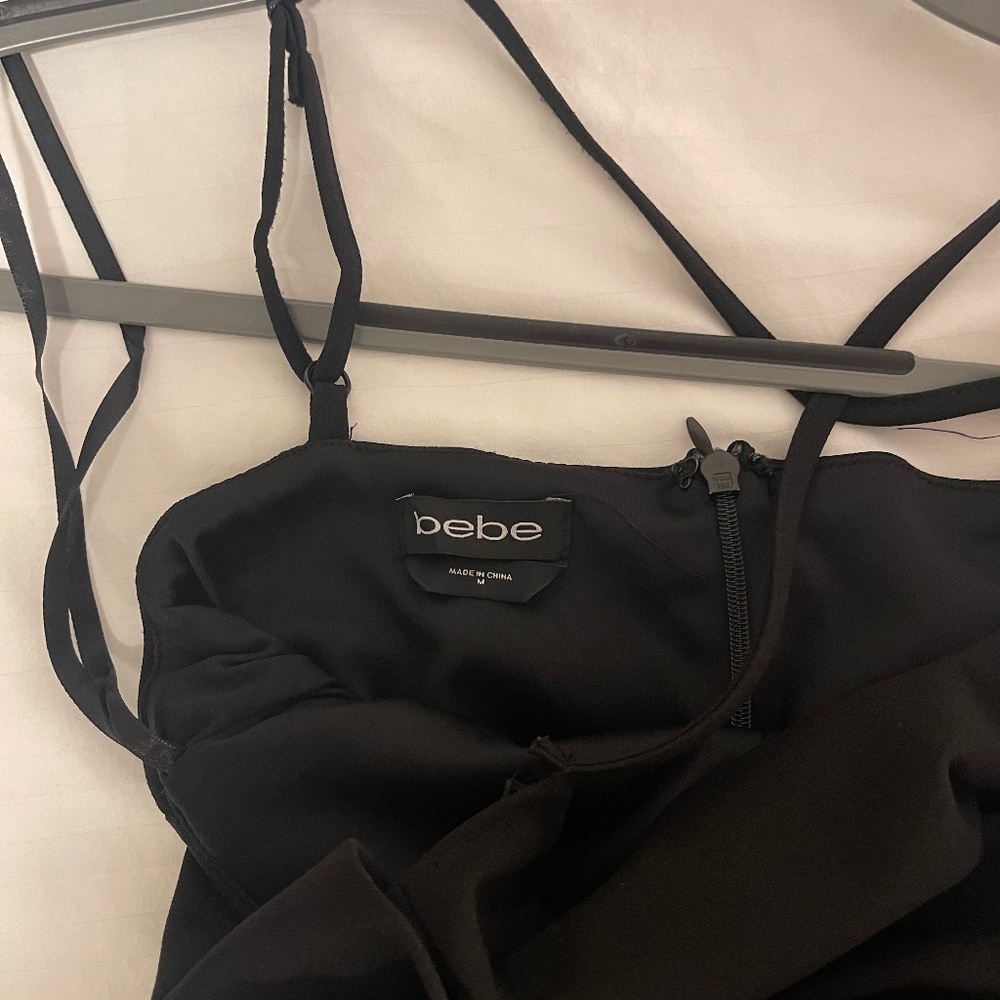 Bebe midi length black dress